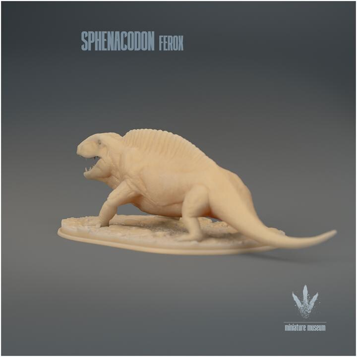 Sphenacodon ferox : The Wedge Point Tooth - UNPAINTED 3D Figurine - Miniature Museum