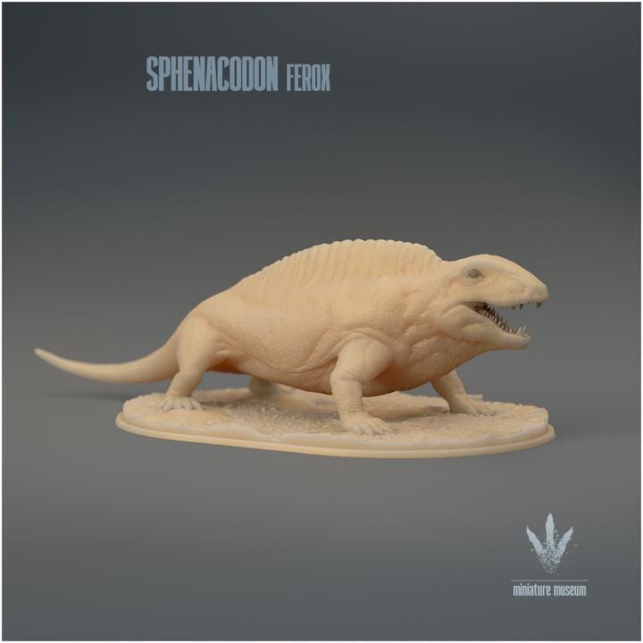 Sphenacodon ferox : The Wedge Point Tooth - UNPAINTED 3D Figurine - Miniature Museum