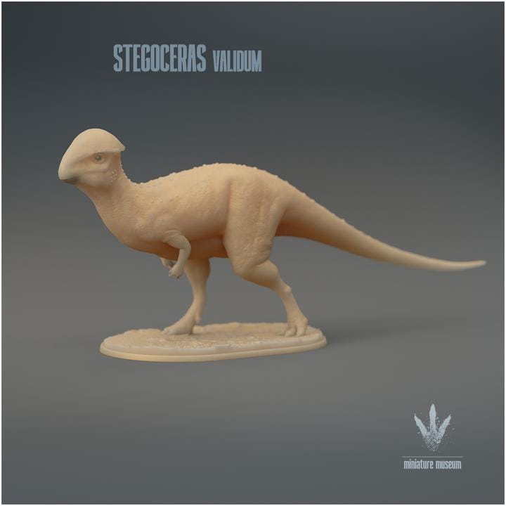 Stegoceras validum : The Horn Roof - UNPAINTED 3D Figurine - Miniature Museum