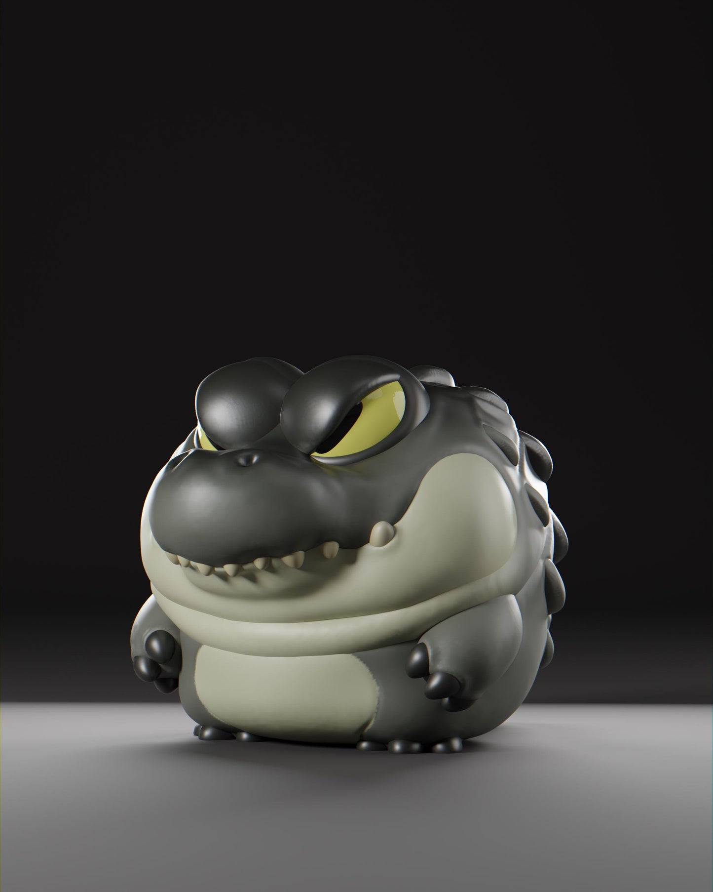 Caiiman - UNPAINTED 3D resin figure - Grumpii Art Toy