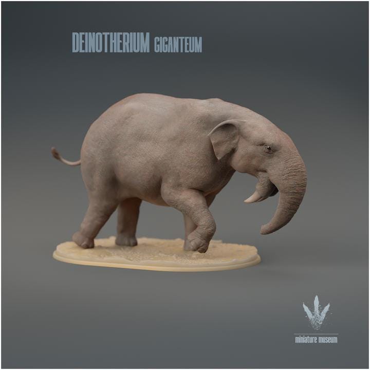 Deinotherium giganteum : Walking - UNPAINTED 3D Figurine - Miniature Museum