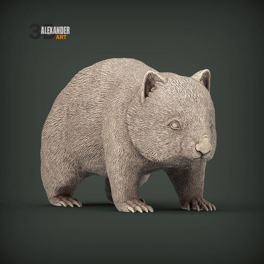Wombat - UNPAINTED 3D Figure - Alexander3dart