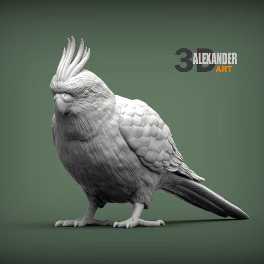 KaiCockatiel - UNPAINTED 3D Figure - Alexander3dart