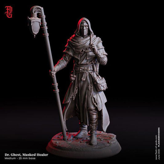 Dr. Ghest, Masked Healer - UNPAINTED 3D figure - Flesh of Gods