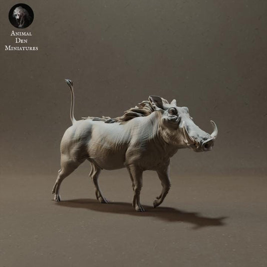 Warthog - UNPAINTED 3D Resin Figure - Animal Den Miniatures