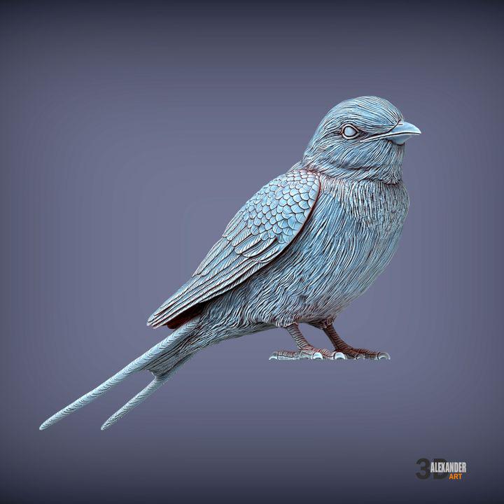 Swallow Bird - UNPAINTED 3D Figure - Alexander3dart
