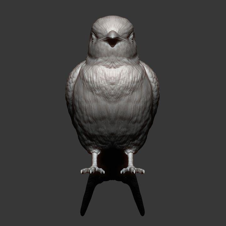 Swallow Bird - UNPAINTED 3D Figure - Alexander3dart