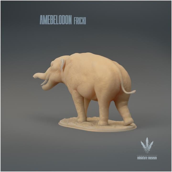 Amebelodon fricki : The Shovel-Tusk - UNPAINTED 3D Resin Figure - Miniature Museum