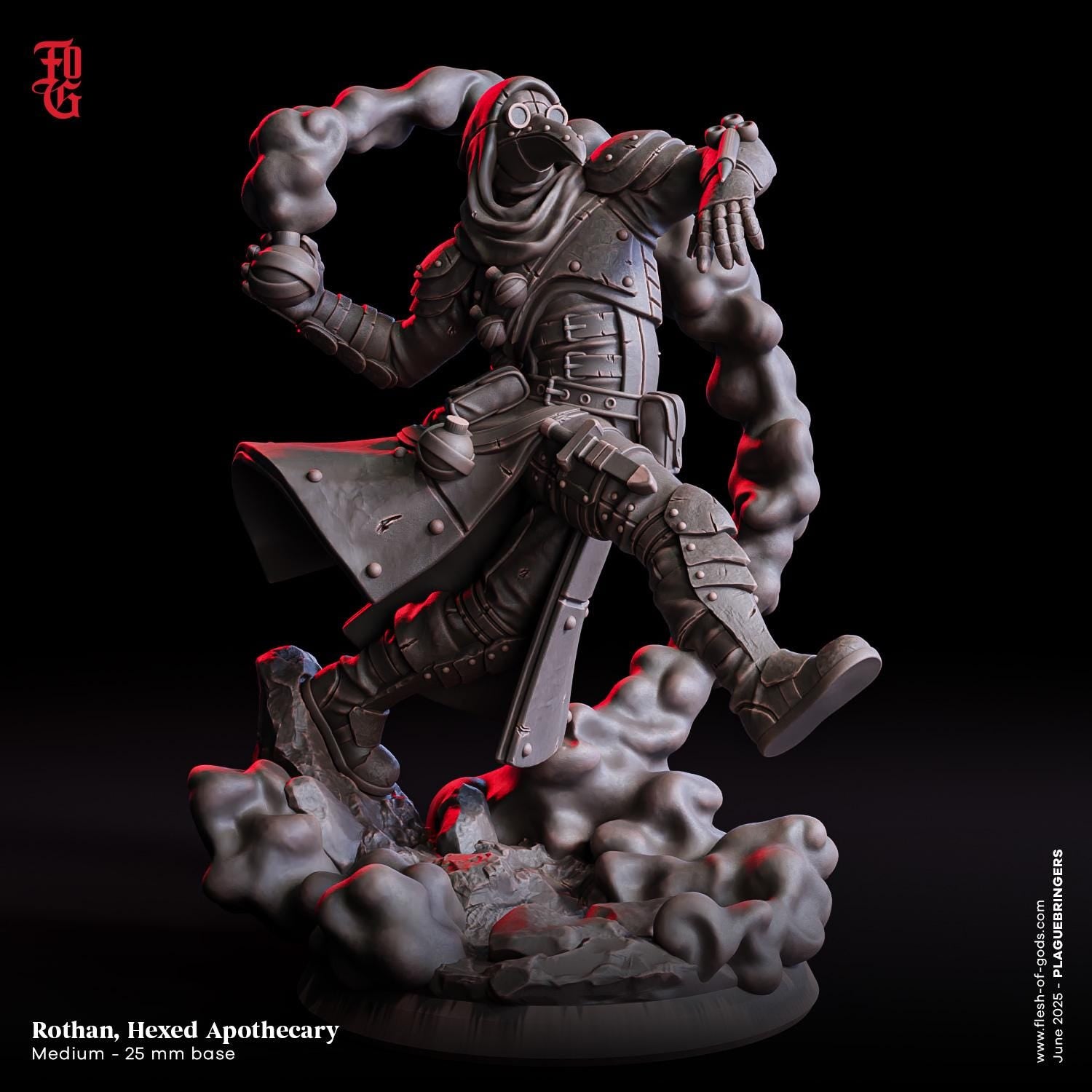 Rothan, Hexed Apothecary- UNPAINTED Figure - Flesh of Gods