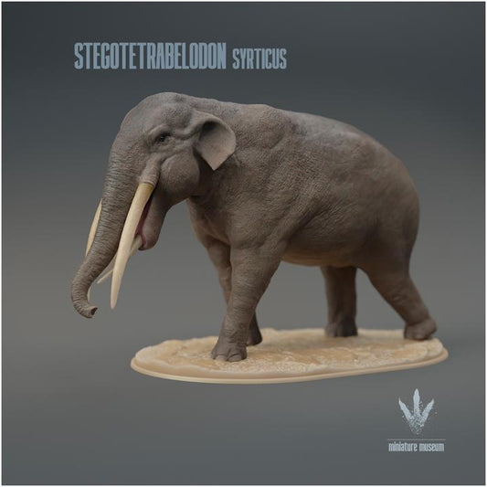 Stegotetrabelodon syrticus : The Four Roofed Tusked-Tooth - UNPAINTED 3D Resin Figure - Miniature Museum