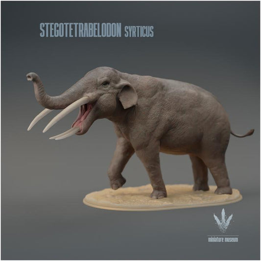 Stegotetrabelodon syrticus : Display - UNPAINTED 3D Resin Figure - Miniature Museum