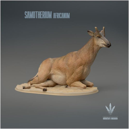 Samotherium africanum : Resting - UNPAINTED 3D Resin Figure - Miniature Museum