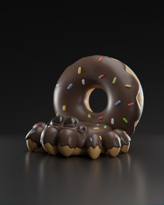 Spidonut - UNPAINTED 3D Resin Figure - Grumpii Art Toy