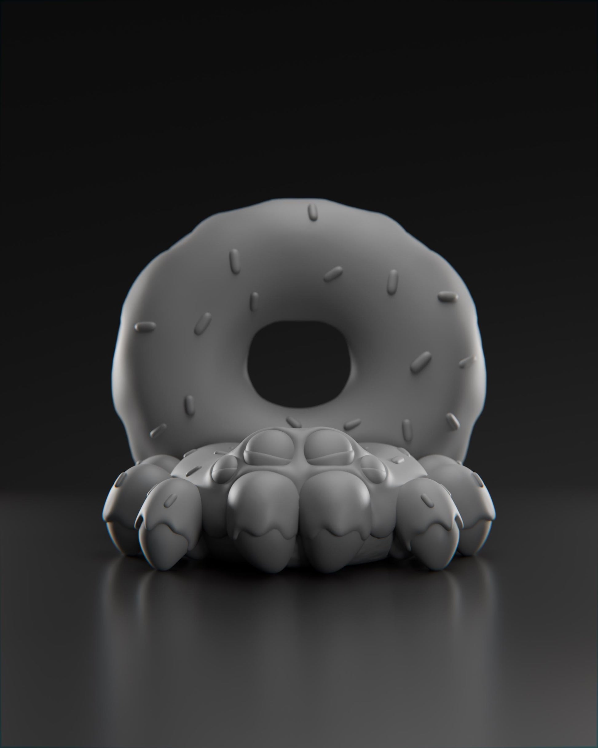 Spidonut - UNPAINTED 3D Resin Figure - Grumpii Art Toy