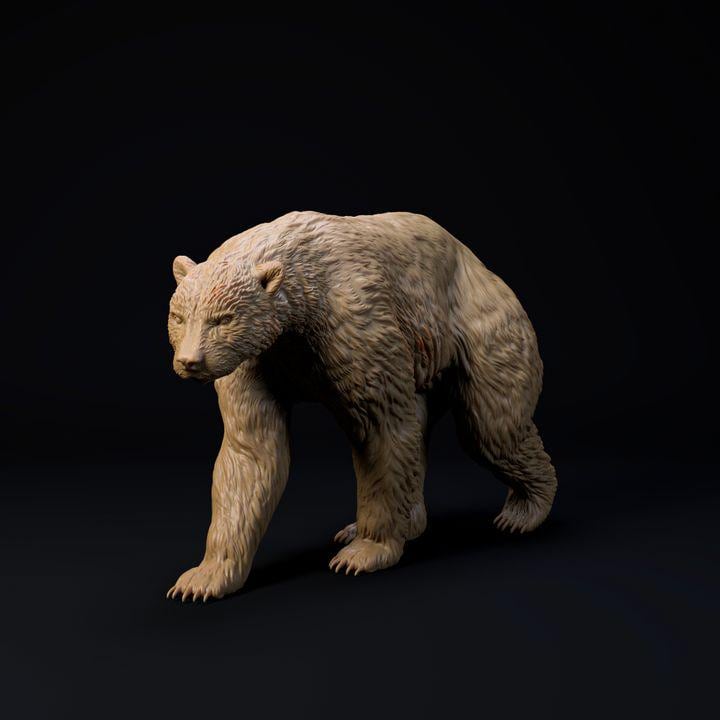 Arctodus Simus Short faced bear - UNPAINTED 3D Resin Figure - Dino and Dog Miniatures