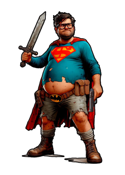 Superbelly - Zombie - UNPAINTED 3D FAN ART Figure - Falcata 3d