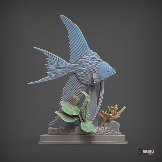 Angelfish - UNPAINTED 3D Resin Figure - Alexander3dart
