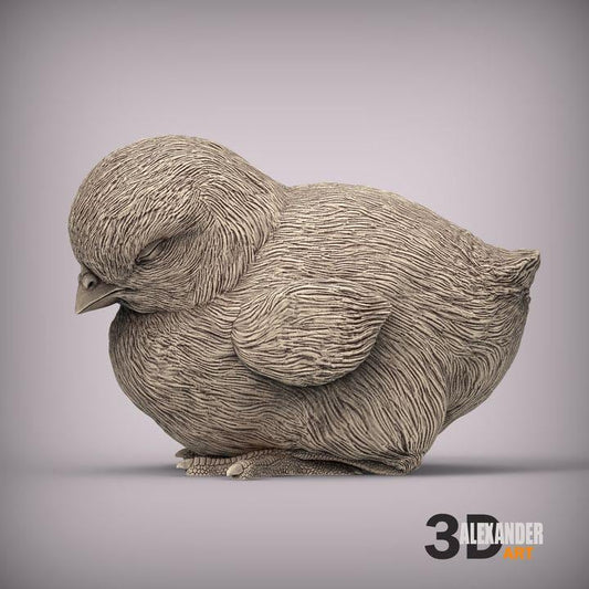 Sleeping Chick - UNPAINTED 3D Figure - Alexander3dart