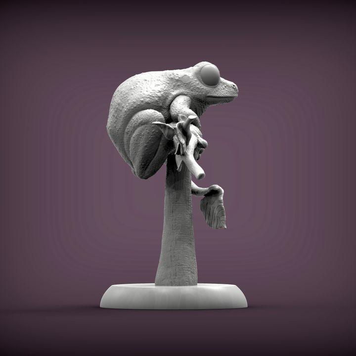 Maroon Eyed Frog - UNPAINTED 3D Resin Figure - Alexander3dart