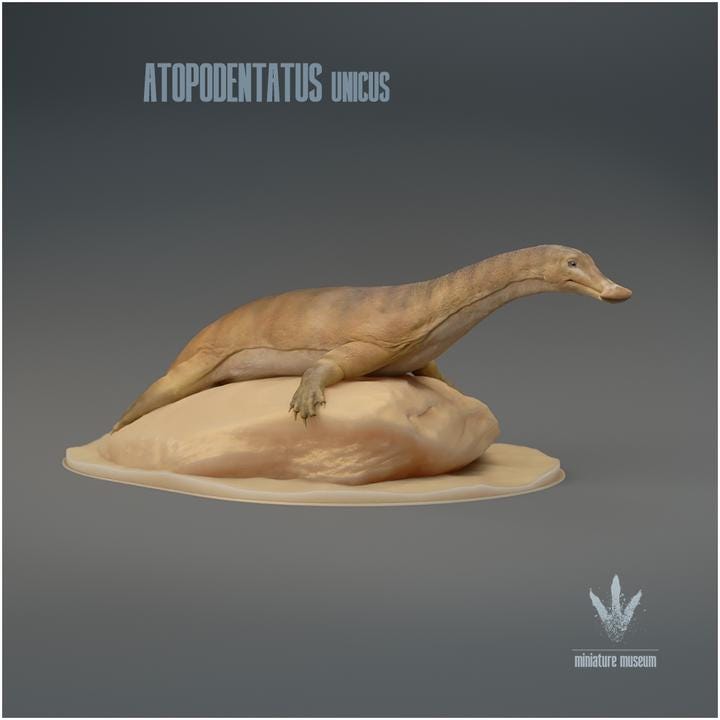 Atopodentatus unicus : The Unusual Tooth - UNPAINTED 3D Resin Figure - Miniature Museum