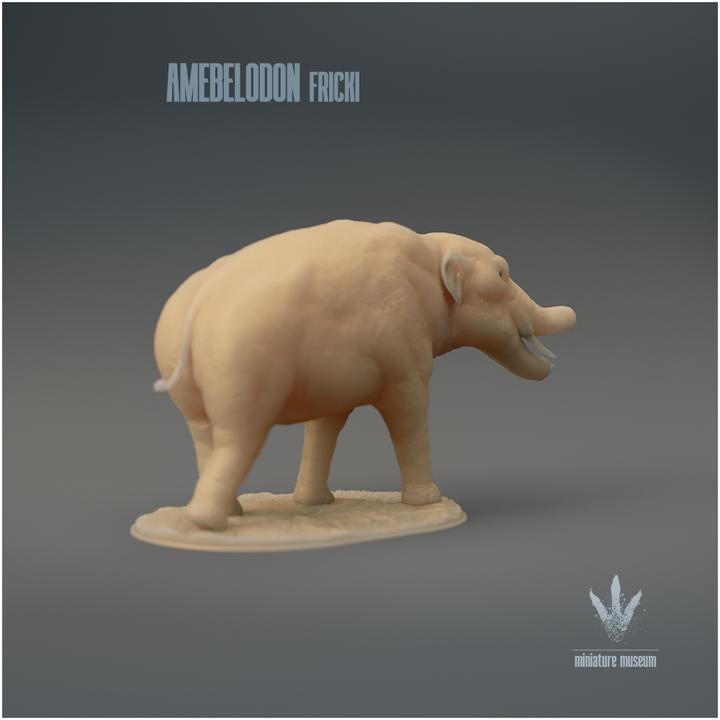 Amebelodon fricki : The Shovel-Tusk - UNPAINTED 3D Resin Figure - Miniature Museum