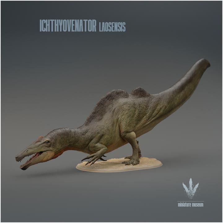 Ichthyovenator laosensis : Hunting - UNPAINTED 3D Resin Figure - Miniature Museum