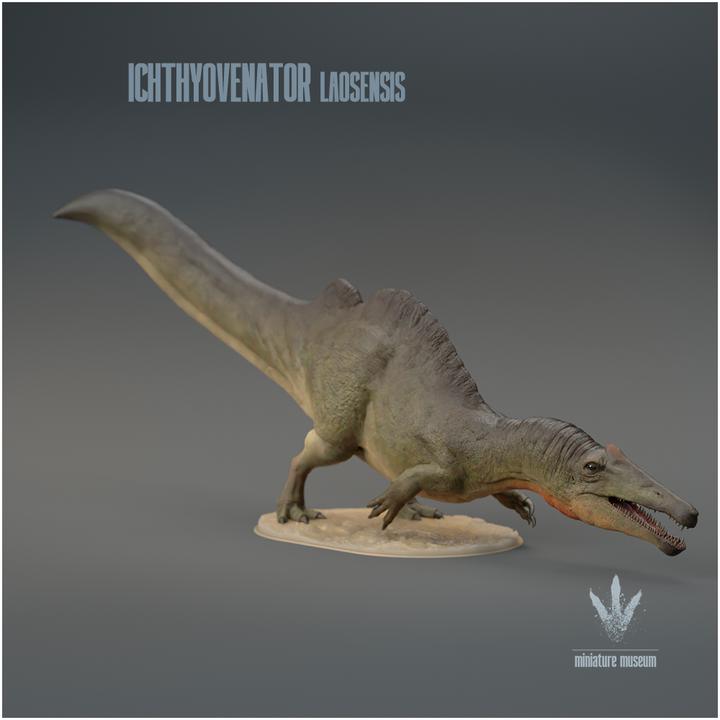 Ichthyovenator laosensis : Hunting - UNPAINTED 3D Resin Figure - Miniature Museum