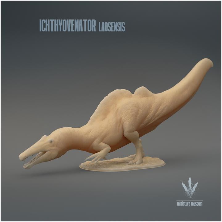 Ichthyovenator laosensis : Hunting - UNPAINTED 3D Resin Figure - Miniature Museum