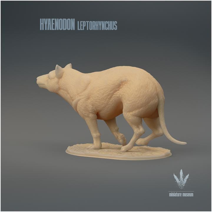 Hyaenodon leptorhynchus : Run - UNPAINTED 3D Resin Figure - Miniature Museum