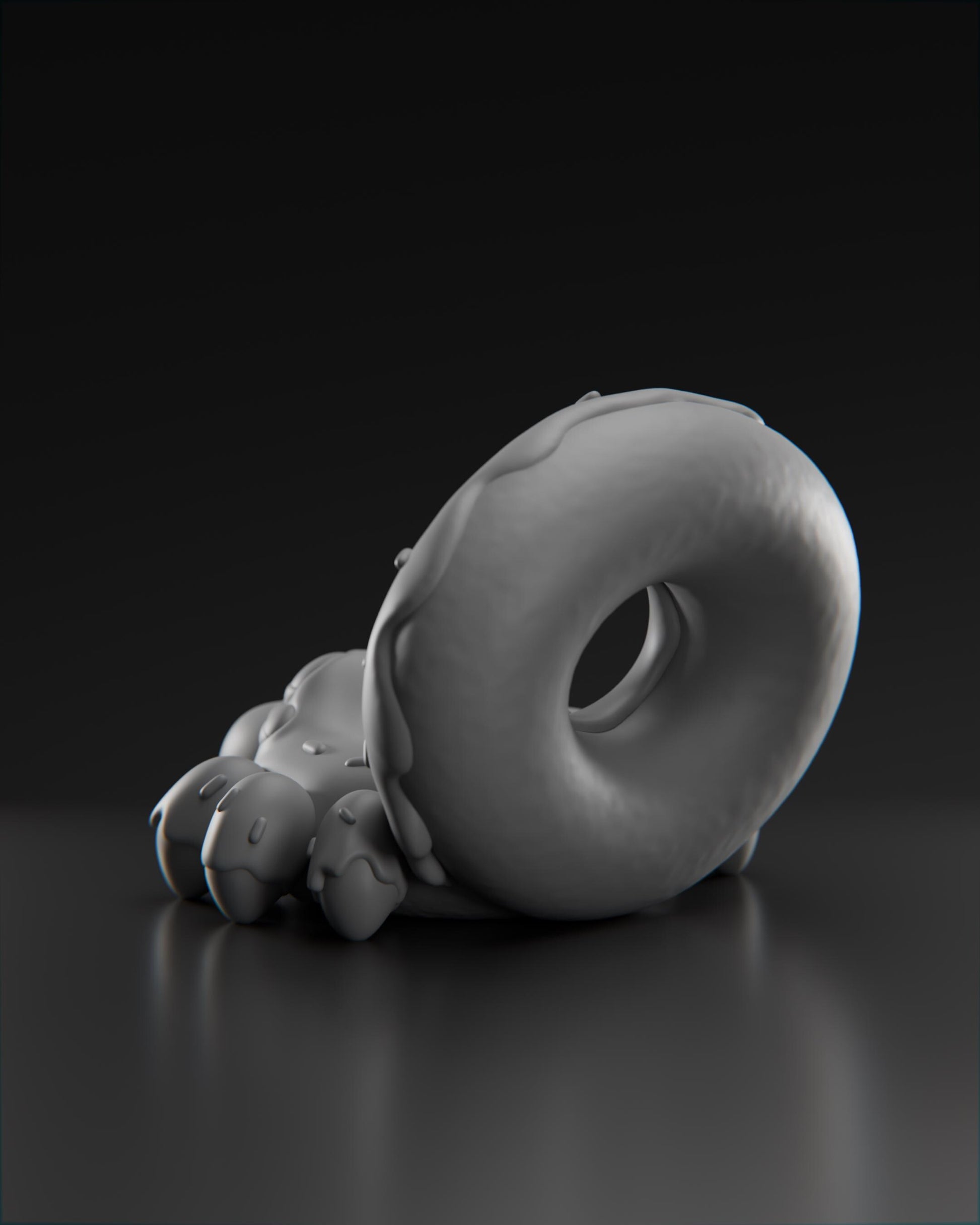 Spidonut - UNPAINTED 3D Resin Figure - Grumpii Art Toy