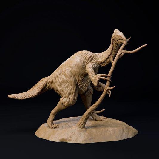 Duonychus tsogtbaatari eating - UNPAINTED 3D Resin Figure - Dino and Dog Miniatures