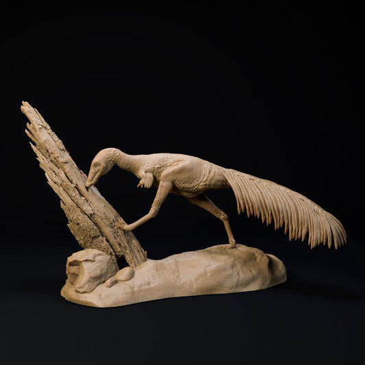 Mononykus foraging - UNPAINTED 3D Resin Figure - Dino and Dog Miniatures