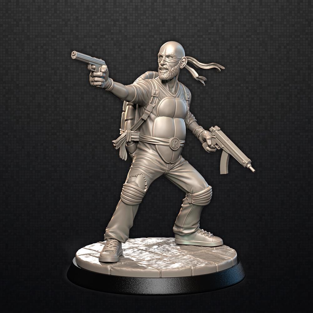 Turtleocalypse - Zombie - UNPAINTED 3D FAN ART Figure - Falcata 3d