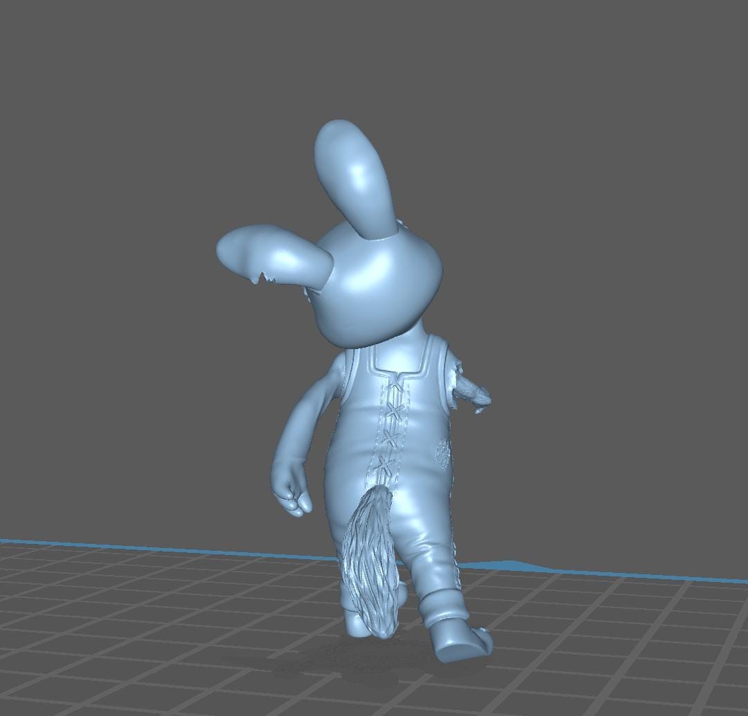 Furry Zombie - UNPAINTED 3D FAN ART Figure - Falcata 3d