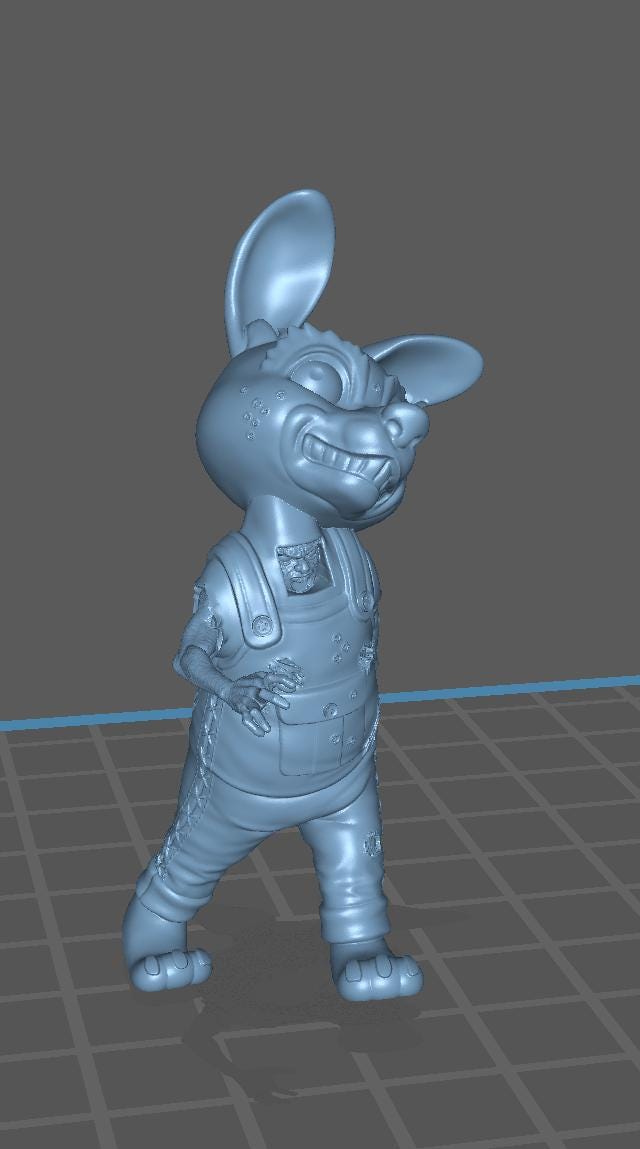Furry Zombie - UNPAINTED 3D FAN ART Figure - Falcata 3d