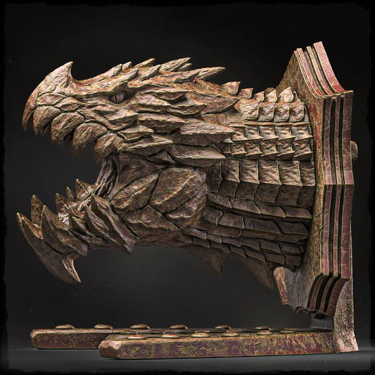 Alpine Drake (head trophy) - UNPAINTED 3D Resin Figure - Evox Arts