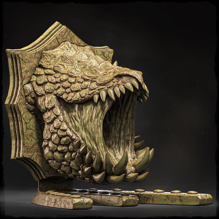 Tremmaw (Head Trophy) - UNPAINTED 3D Resin Figure - Evox Arts