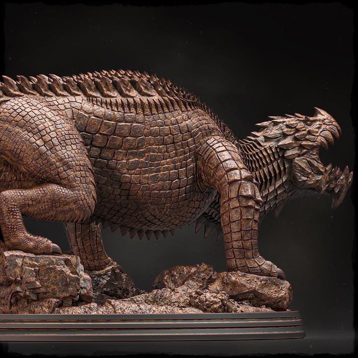 Alpine Drake - UNPAINTED 3D Resin Figure - Evox Arts
