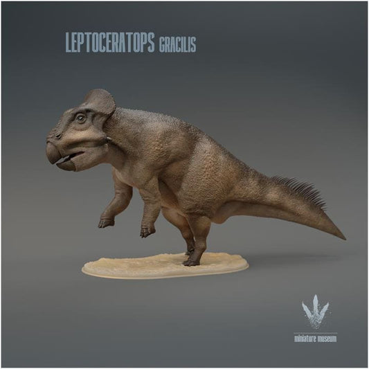 Leptoceratops gracilis : Bipedal Pose - UNPAINTED 3D Resin Figure - Miniature Museum