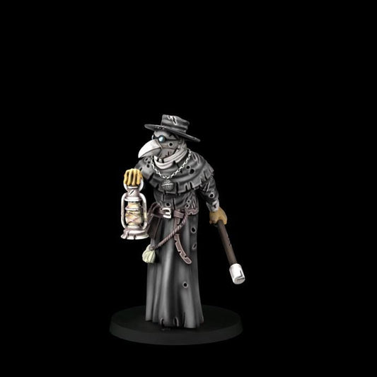 Plague Doctor - UNPAINTED 3D Resin Figure - Crosslances