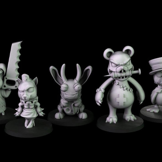 Little Bad Doctors - UNPAINTED 3D Resin Figure - Crosslances