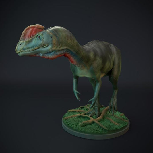 Dilophosaurus walking - UNPAINTED 3D Resin Figure - Dino and Dog Miniatures