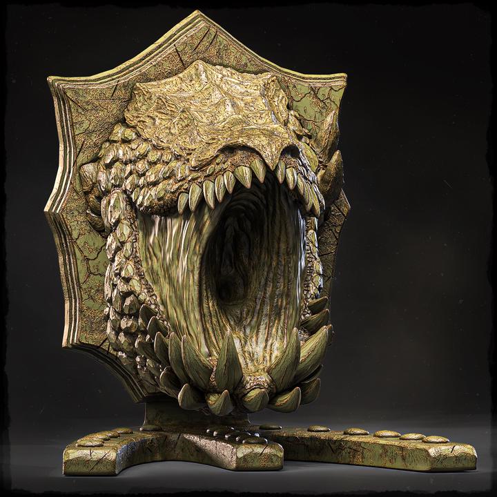 Tremmaw (Head Trophy) - UNPAINTED 3D Resin Figure - Evox Arts