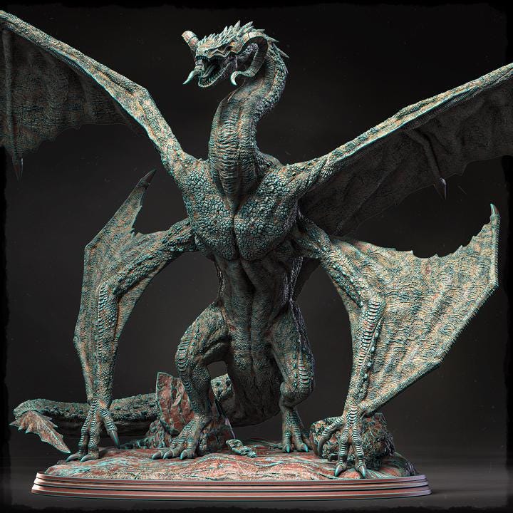 Vaelyxion, the Skyfather - UNPAINTED 3D Resin Figure - Evox Arts
