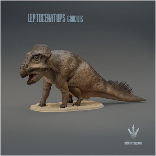 Leptoceratops gracilis : Sitting - UNPAINTED 3D Resin Figure - Miniature Museum