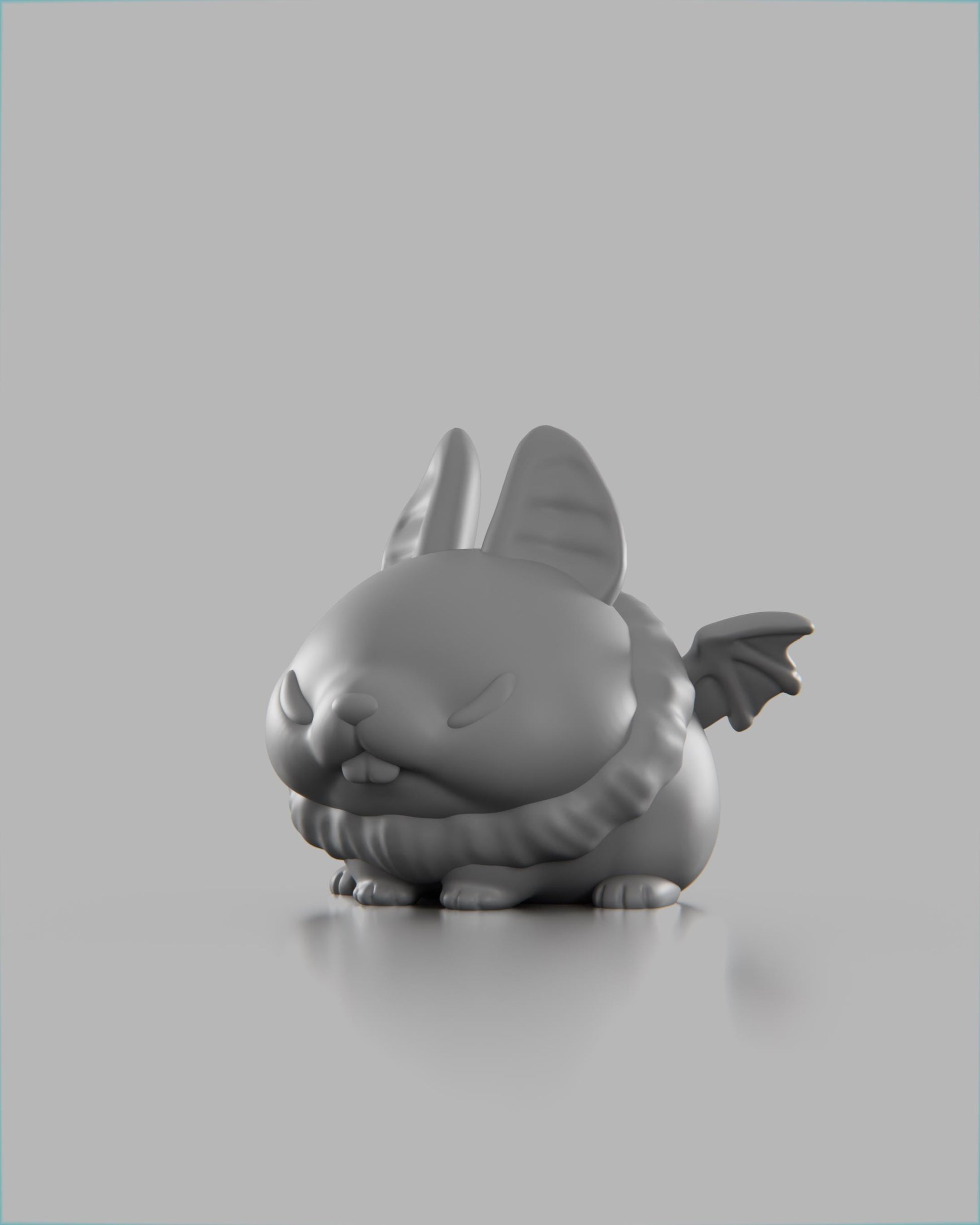 Batbunny - UNPAINTED 3D Resin Figure - Grumpii Art Toy