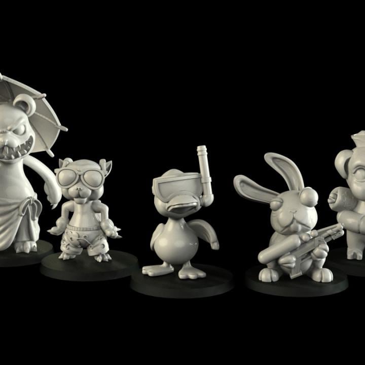 Pool Party - UNPAINTED 3D Resin Figure - Crosslances