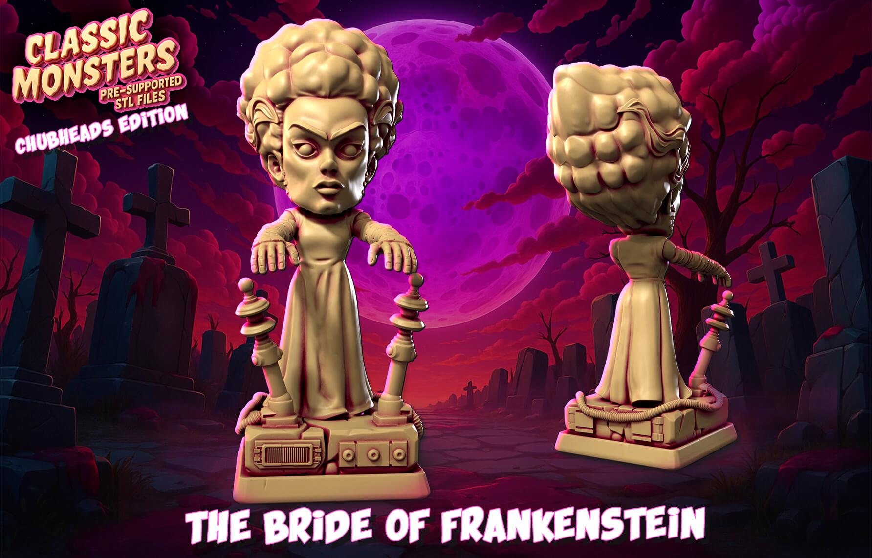 The Bride Chubhead - FAN ART Classic Monster Collection - Heroes and Beasts