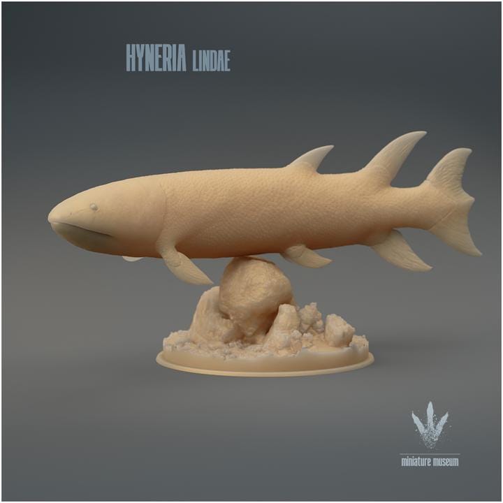 Hyneria lindae : The Prehistoric Lobe-finned Fish - UNPAINTED 3D Resin Figure - Miniature Museum