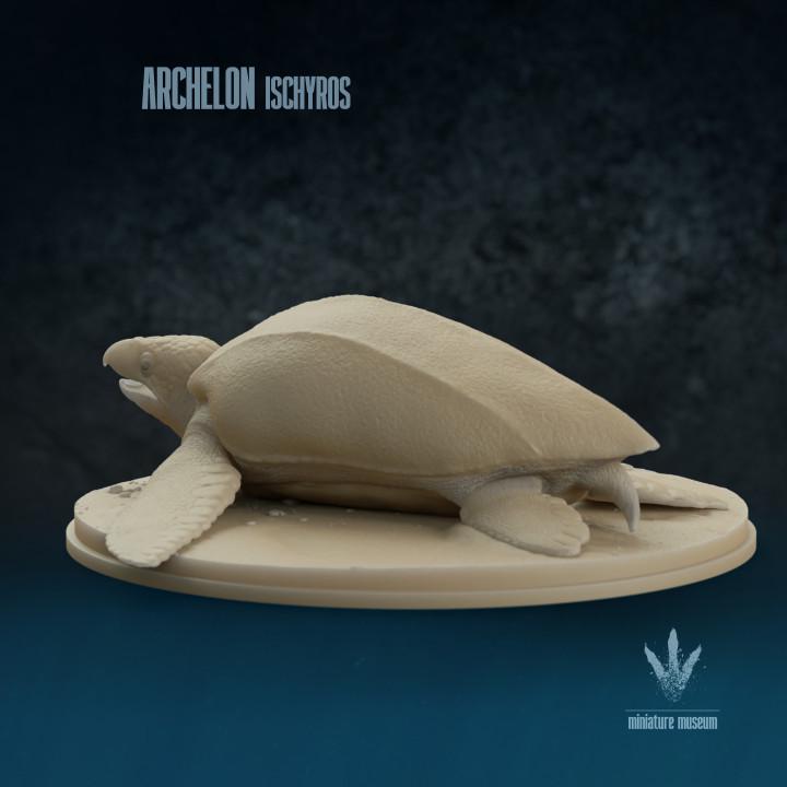 Archelon ischyros : On the Beach - UNPAINTED 3D Resin Figure - Miniature Museum